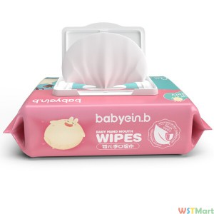 怡恩贝（ein.b）婴儿护肤柔湿巾 80片*5包 手口湿纸巾带盖抽纸湿巾